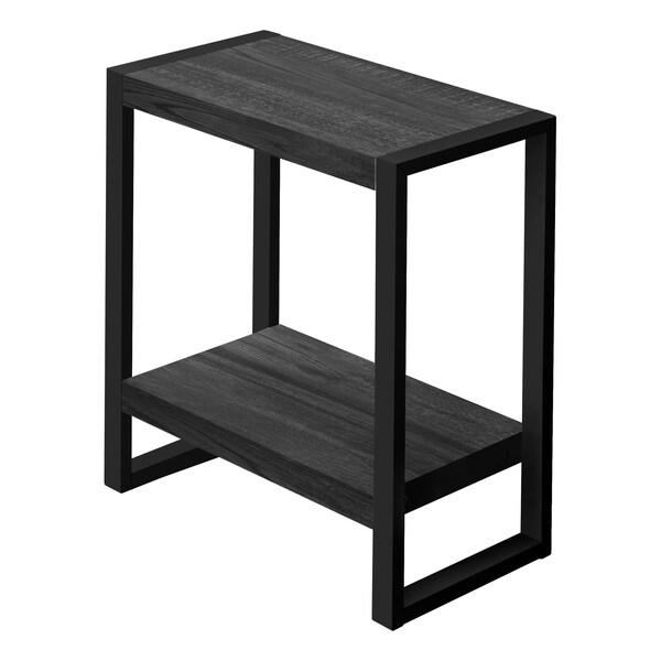 Accent Table, Side, End, Nightstand, Lamp, Living Room, Bedroom, Metal, Laminate, Black